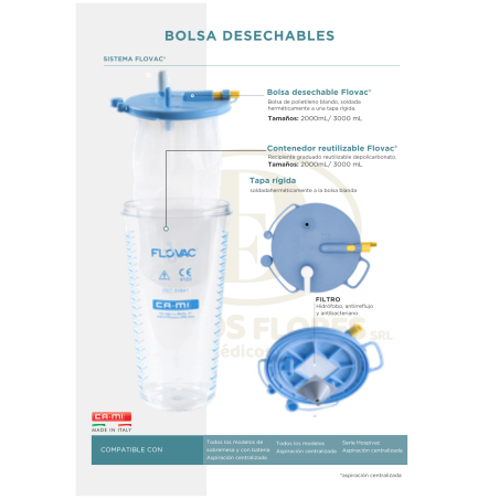 SISTEMA FLOVAC - BOLSAS DESECHABLES